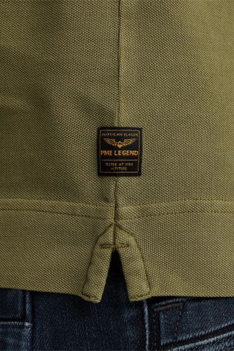 PME legend long sleeve polo pique garment dye